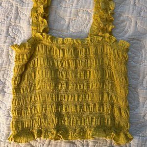 Chelsea & Violet Yellow Cropped Tank